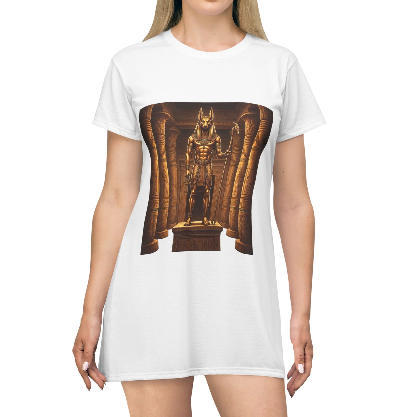 Anubis in Golden Hall T-Shirt Dress (AOP)