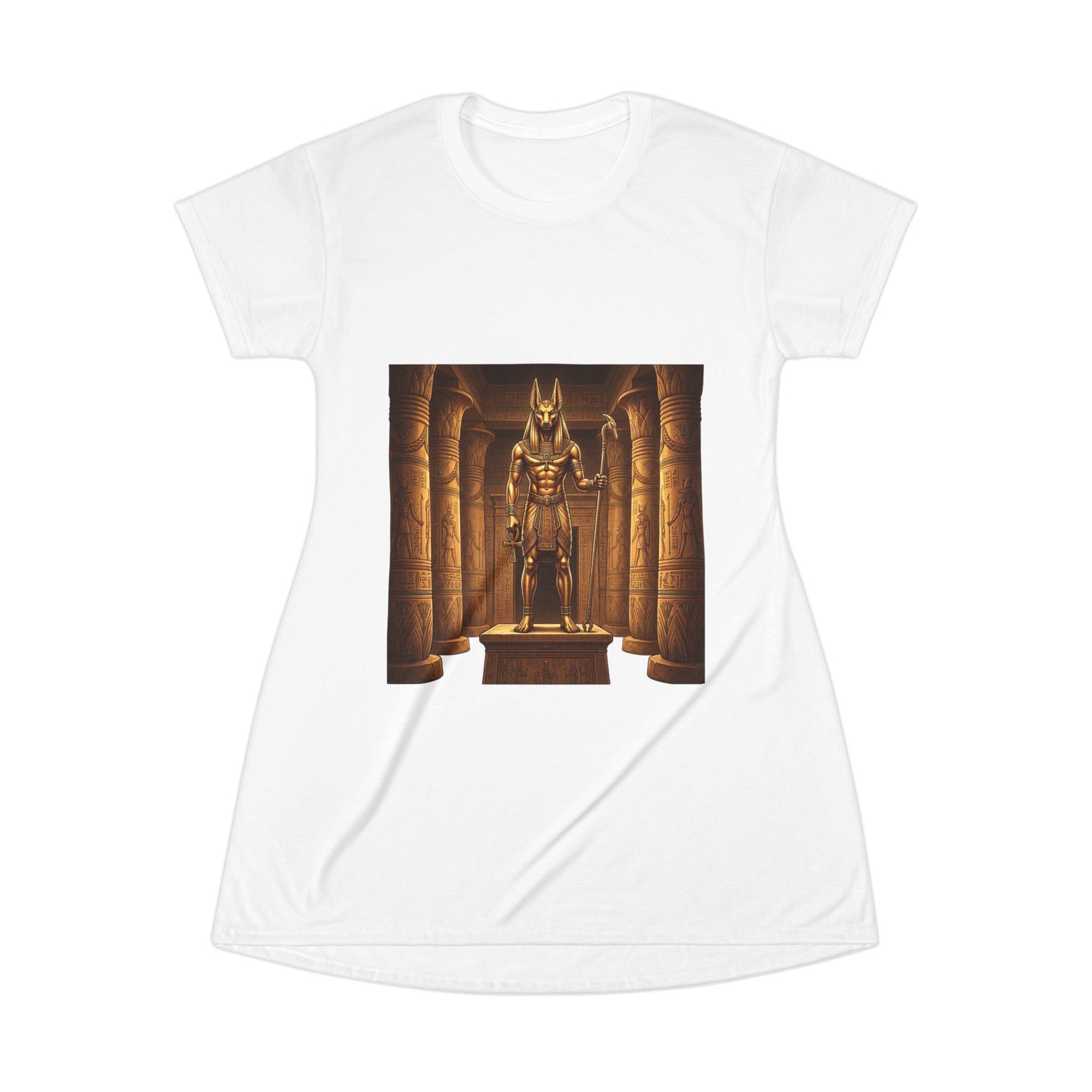 Anubis in Golden Hall T-Shirt Dress (AOP)