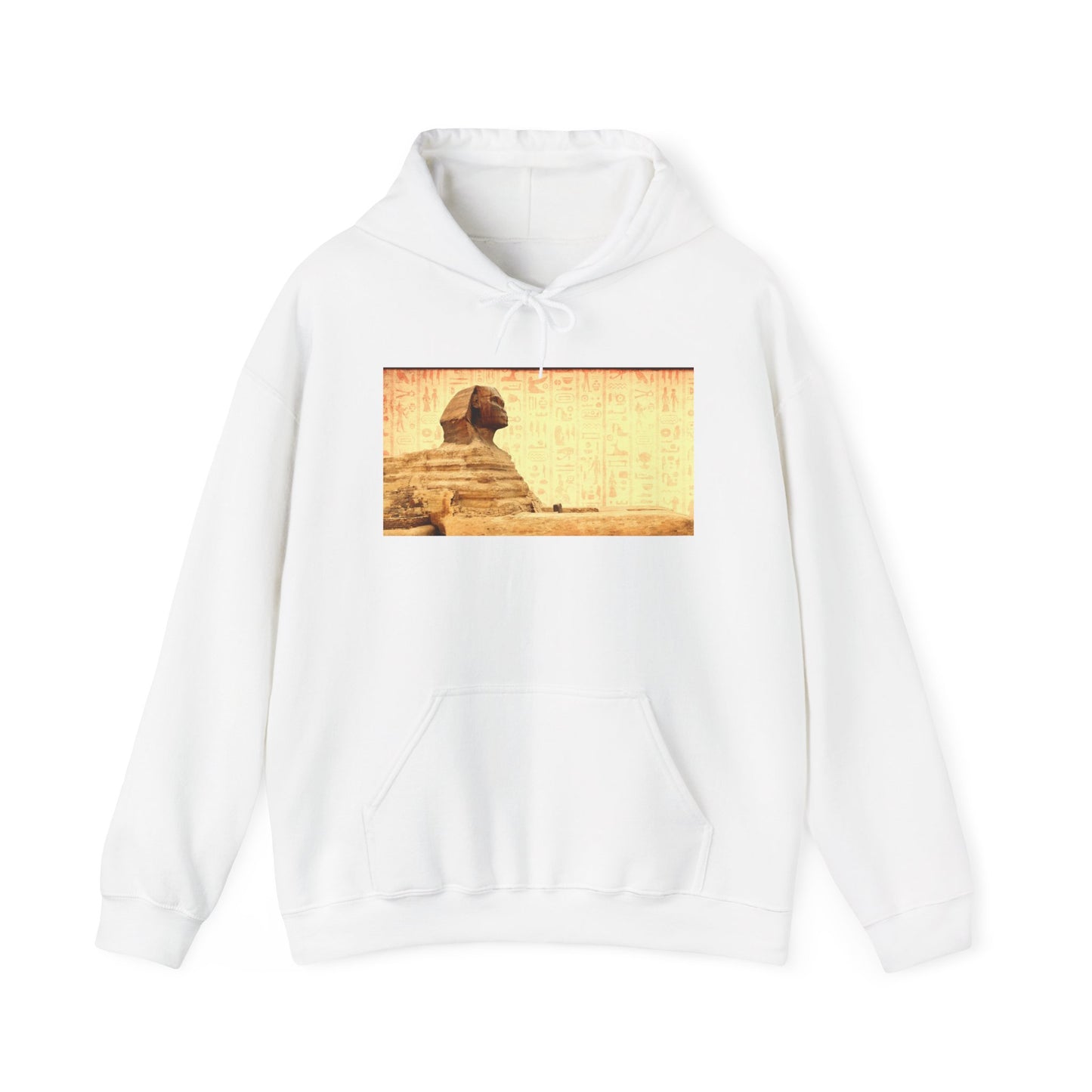 Vintage Sphinx Hoodie — Retro Egyptian Pyramid Graphic Sweatshirt
