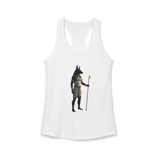 Anubis with Staff Women's Ideal Racerback Tank