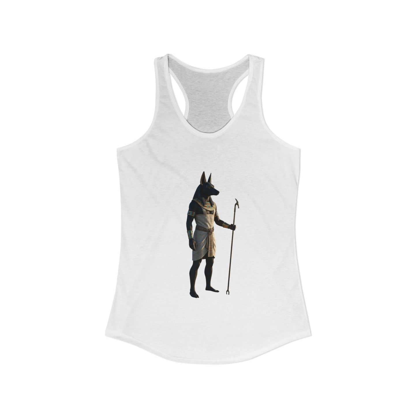 Anubis with Staff Women's Ideal Racerback Tank