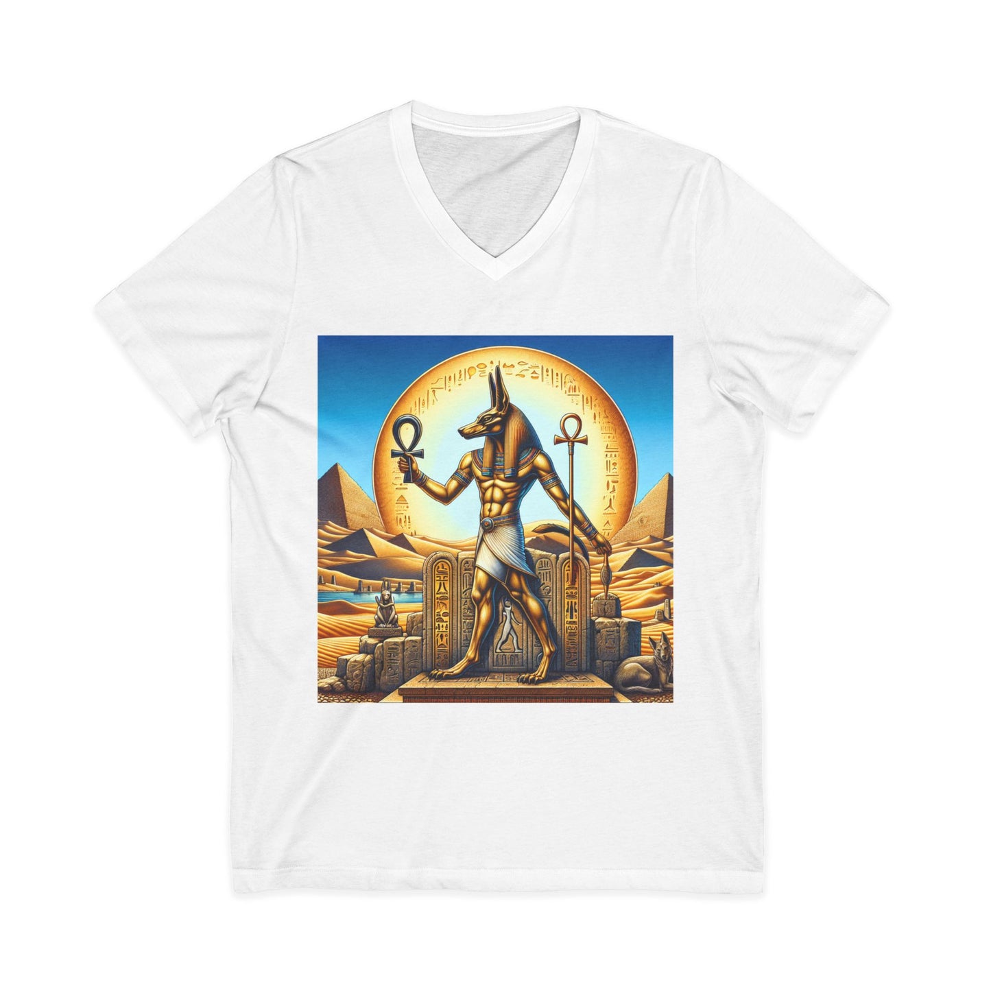 Unisex Jersey Short Sleeve V-Neck Tee