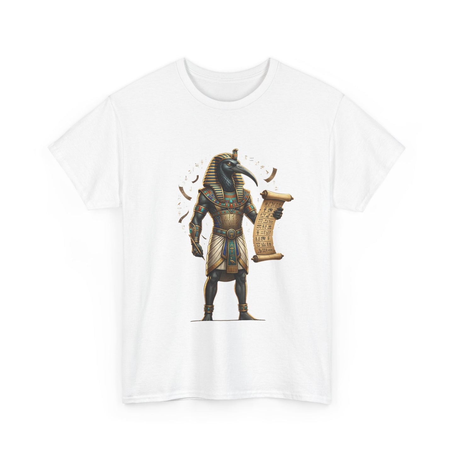 Anubis Scroll T-Shirt — Ancient Egyptian God Graphic Tee