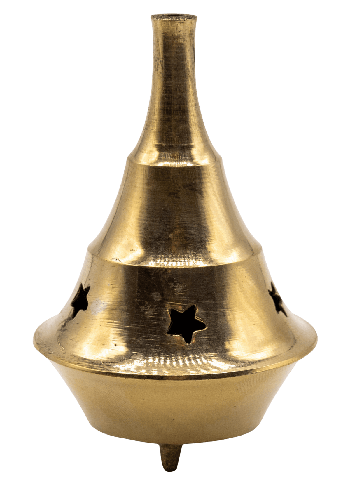 2 Piece Brass Cone Incense Burner